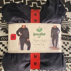 Black Super Soft Fleece Lounge Set